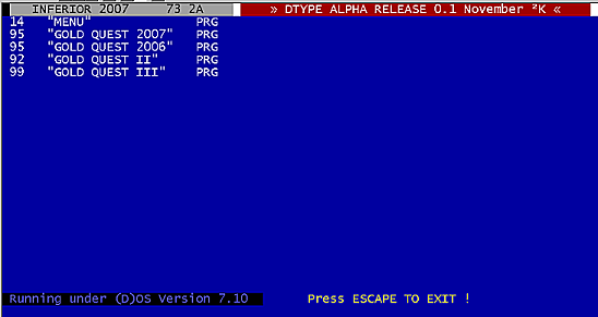  (New) Screenshot of first Dtype Release